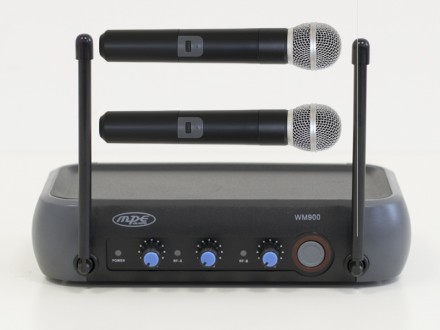 Radiomicrofono doppio wireless vhf gelato con due canali separati ed effetto echo mod: WM900ECHO